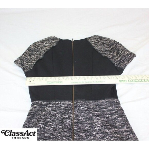 J. Crew tweed cap sleeve sheath dress Cotton Blend Zip Back size 0 - Picture 3 of 8